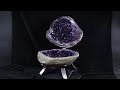 amazing amethyst geode display on stand item 50981