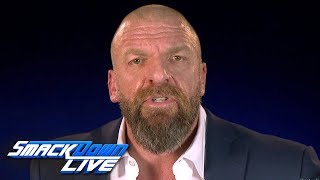 Triple H announces a WWE Championship Elimination Chamber Match: SmackDown LIVE, Jan. 29, 2019