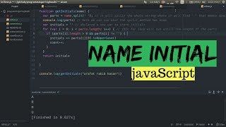Name Initials - javascript - Bangla Tutorial