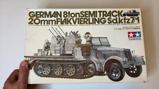 1/35 GERMAN 8 TON SEMI TRACK 20MM FLAKVIERLING SD KFZ 7:1 (TAMIYA) - UNBOXING