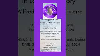 Wilfred Gladstone Ollivierre | Funeral Announcement #Obituaries #svg #ObituariesSVG