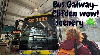 Galway to Clifden bus  🇮🇪 Wow Scenery ! Tickets, and walking Guidance  ☘️   4K