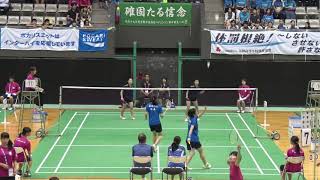 2016年IH バドミントン 女子 ダブルス 2回戦 仁平菜月・吾妻咲弥（富岡ふたば未来）vs 小野田菜都・住吉琴菜（星陵）