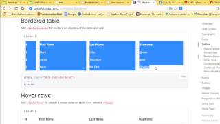Bootstrap Bordered Table