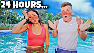 Living In A HOT TUB For 24 HOURS! *OVERNIGHT*