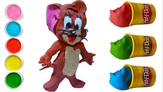 DIY How to Make Polymer Clay Tom and Jerry | DIY Easy Polymer Clay tutorial Jerry mouse