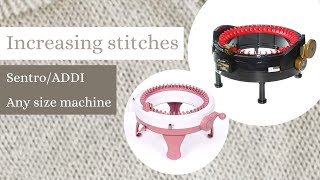 INCREASING stitches with PANELS SENTRO/Addi circular knitting machine !