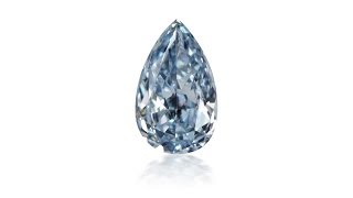 0.14 Carat Pear Shape Fancy Intense Blue Diamond