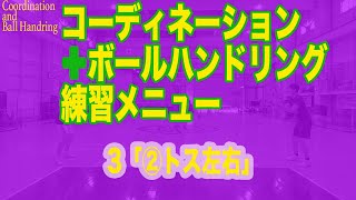 【月バス８月号】コーディネーション＋ボールハンドリング練習メニュー「03  2人組2ボールパス」