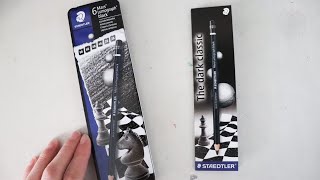 UNBOXING STAEDTLER MARS LUMOGRAPH BLACK | First Impressions and Demonstration