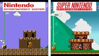 Super Mario Bros | NES vs SNES | Graphics Comparison