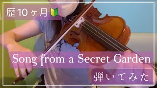 【歴10ヶ月】Song from a Secret Garden弾いてみた【バイオリン初心者】