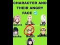 naruto character and their angery face 😹🤣 naruto boruto anime narutoshippuden madara hinata