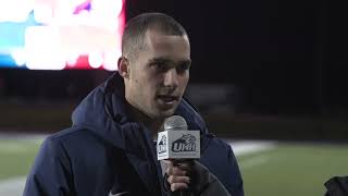 UNH Mens Soccer vs NJIT 11-08-23 Postgame Interview with Georgios Koliniatis