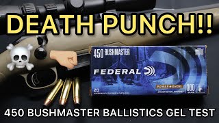 450 Bushmaster Federal 300gr Powershok JSP Ballistics Gel Ammo Test