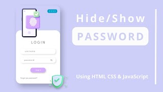 Create a Show/Hide Password Feature with HTML CSS and JavaScript | Web Development Tutorial
