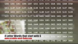 4 letter words that start with S