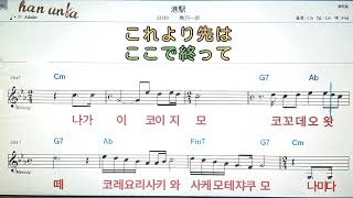 미나또에끼/토바이찌이로💕日本の歌*Karaoke*Sheet Music*(한*일본어 동시 발음)韓国語 日本語の同時発音