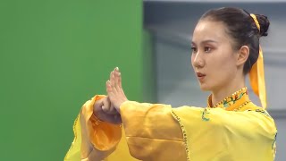 Ju Wenxin's 1st place taiji - 14th All China Games: Wushu Taolu