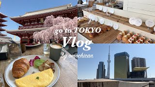 【Vlog】東京｜浅草・蔵前・上野をぶらり旅👟朝からカフェ巡りと浅草観光を楽しむ🏮桜も少し見れたよ🌸SUKE6DINER,chigaya bakery,浅草寺,仲見世通り,上野公園,桜