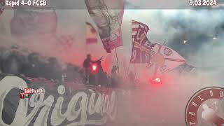 Atmosfera începutului de meci , Imn Rapid , Ultras Rapid pyroshows @ Rapid - FCSB (4-0) 9.03.2024