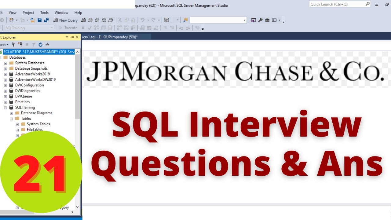 21.JPMorgan Chase SQL Interview Questions And Answers|Business Analyst ...