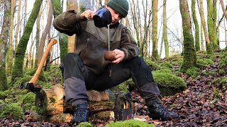 Effortless Birch Bark Fire starting and a Woodman's Winter Warming  drink.