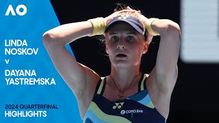 Linda Noskova v Dayana Yastremska Highlights | Australian Open 2024 Quarterfinal