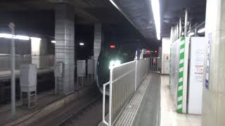 京成上野駅　ＡＥ１１　スカイライナー３５号　成田空港（空港第２ビル）行　到着シーン