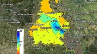 Surface deformation in the Zuid Limburg region, 2D animation