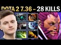 Anti-Mage Gameplay Miracle with 28 Kills and 1000 GPM - Dota 7.36