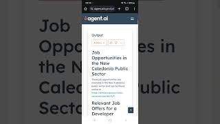 An agent to find a job in Public Sector in New-Caledonia DRHFPNC) #artificialintelligence