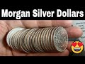 Searching a Roll of Morgan Silver Dollars