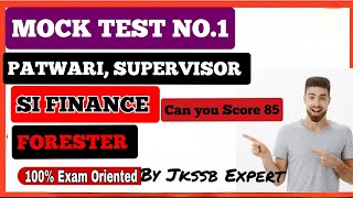 Mock Test Patwari | jkssb forestor mock test|| Jkssb Mock Test | Supervisor Mock Test| Jkssb exams |