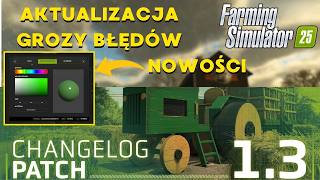 Aktualizacja Grozy błędów i nowości Farming Simulator 2025