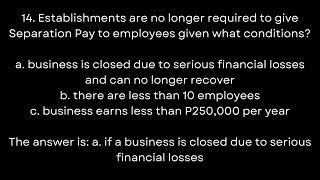 1) CHRA by HREAP Reviewer. Drills for Philippine Labor Code and HR Related Laws for SET II.