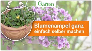 Kreative Pflanzendeko: Blumenampel selbst machen - Anleitung in 5 Schritten