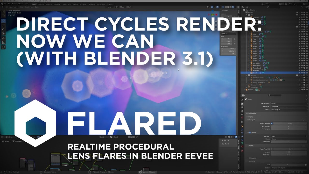 Flared - Lens Flares In Real-time In Blender (finally In Cycles Too ...