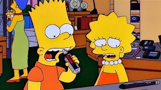 The Simpson Bart wiping teeth with a nose hair remover.