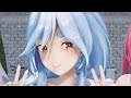 【mmd】 무엇 pekora pekomama noel ririka 【4k 60fps】