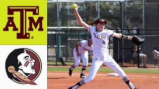 Texas A\u0026M vs Florida State | GAME Inning 4-7 | Feb 22,2025 Women's College Softball Today