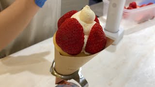 渋谷109クレープ職人⑶ japanese street food - creamy crepe compilation ICE CREAM CREPE Compilation Tokyo Japan