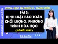 Khoa học tự nhiên 8 Cánh diều Bài 3: Định luật bảo toàn khối lượng. Phương trình hóa học