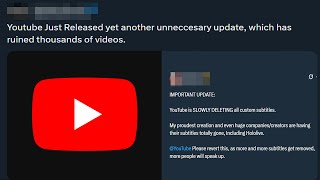 Another Pointless Youtube Change