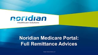 Noridian Medicare Portal: Full Remittance Advices