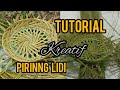 Tutorial cara membuat piring Rotan   yg terbuat dari lidi kelapa