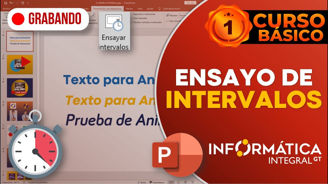Ensayo De Intervalos En Power Point Curso Básico Youtube
