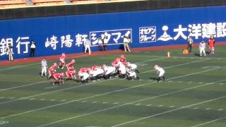 法政大学トマホークス（2012年度関東大学アメフト選手権　日大戦①）