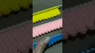 स्वेटर के लिए आसान बॉर्डर 💕knitting design for sweater #createwithkrishna #shorts  #knitting