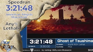 Ghost of Tsushima Speedrun in 3:21:48 - Any% Lethal+ - Imerman Angels Marathon